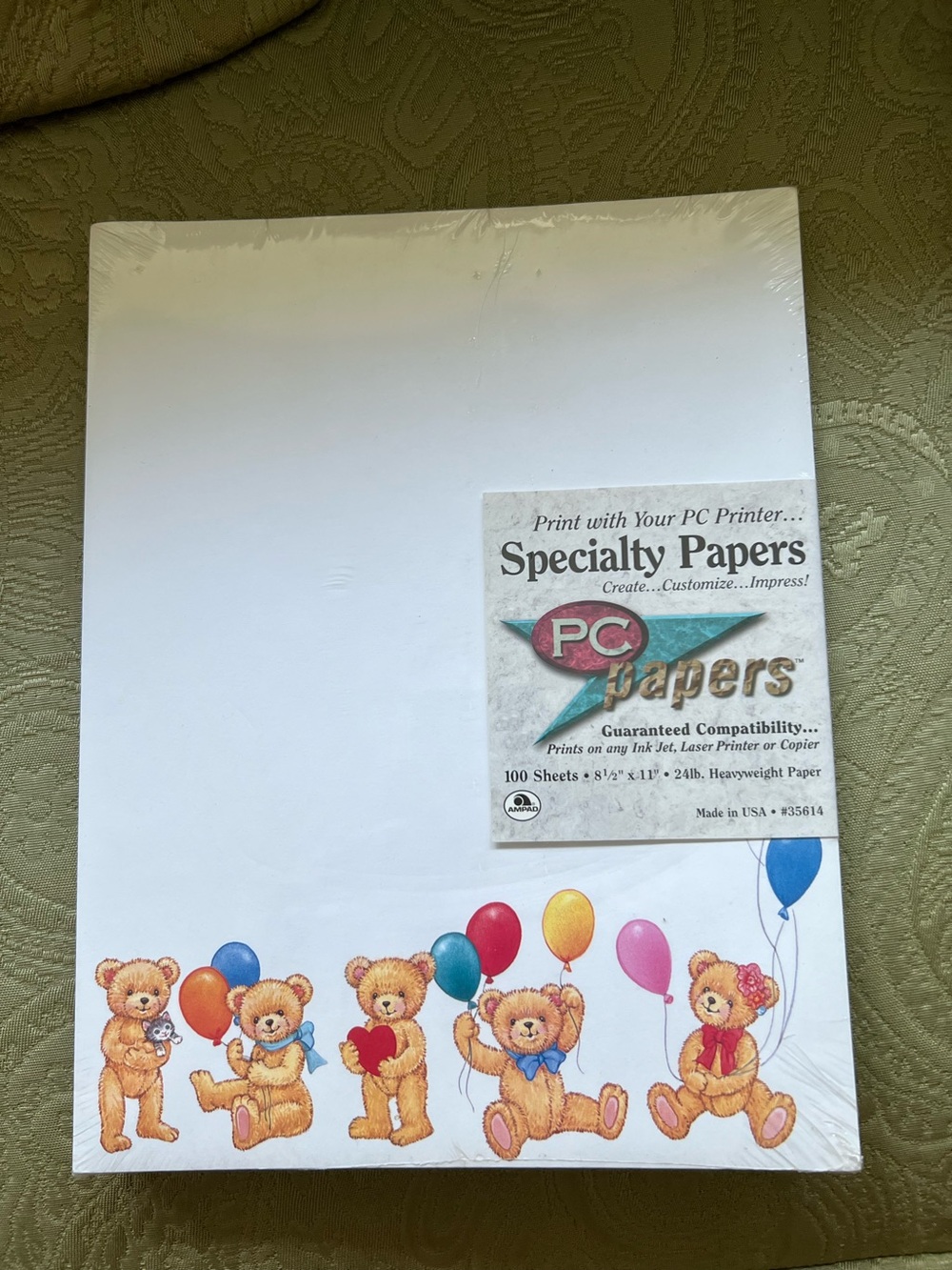 NWT Specialty Paper Teddy Bears 100 Sheets